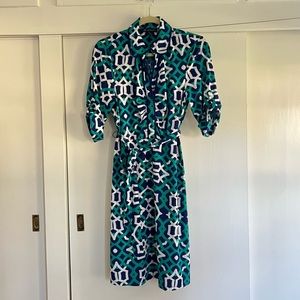 INC Patterned Midi Dress